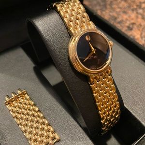 Movado Black / Gold Chain Women’s Watch